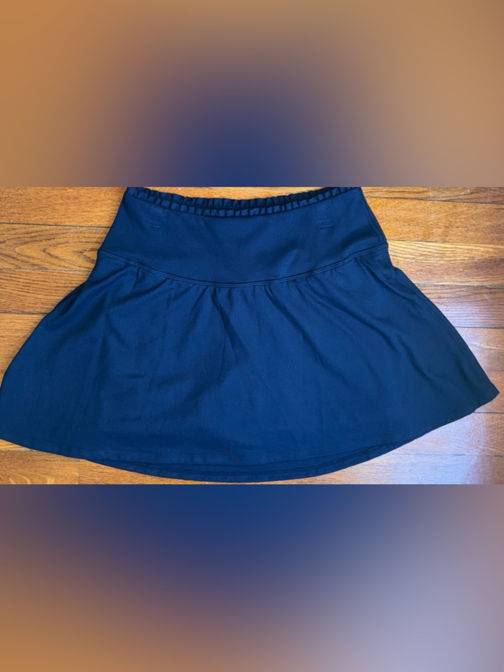 NWOT Yogalicious Navy Athletic Skirt S Built-In Shorts Skort
